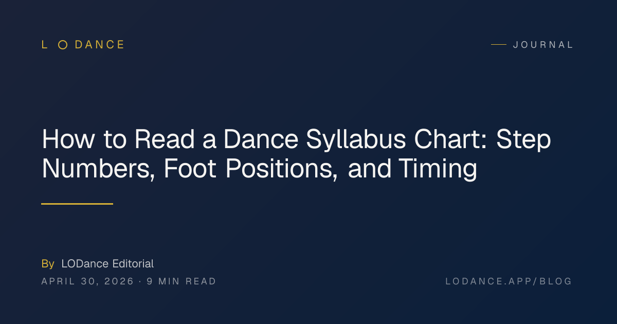 How to Read a Dance Syllabus Chart: Step Numbers, Foot Positions, and ...