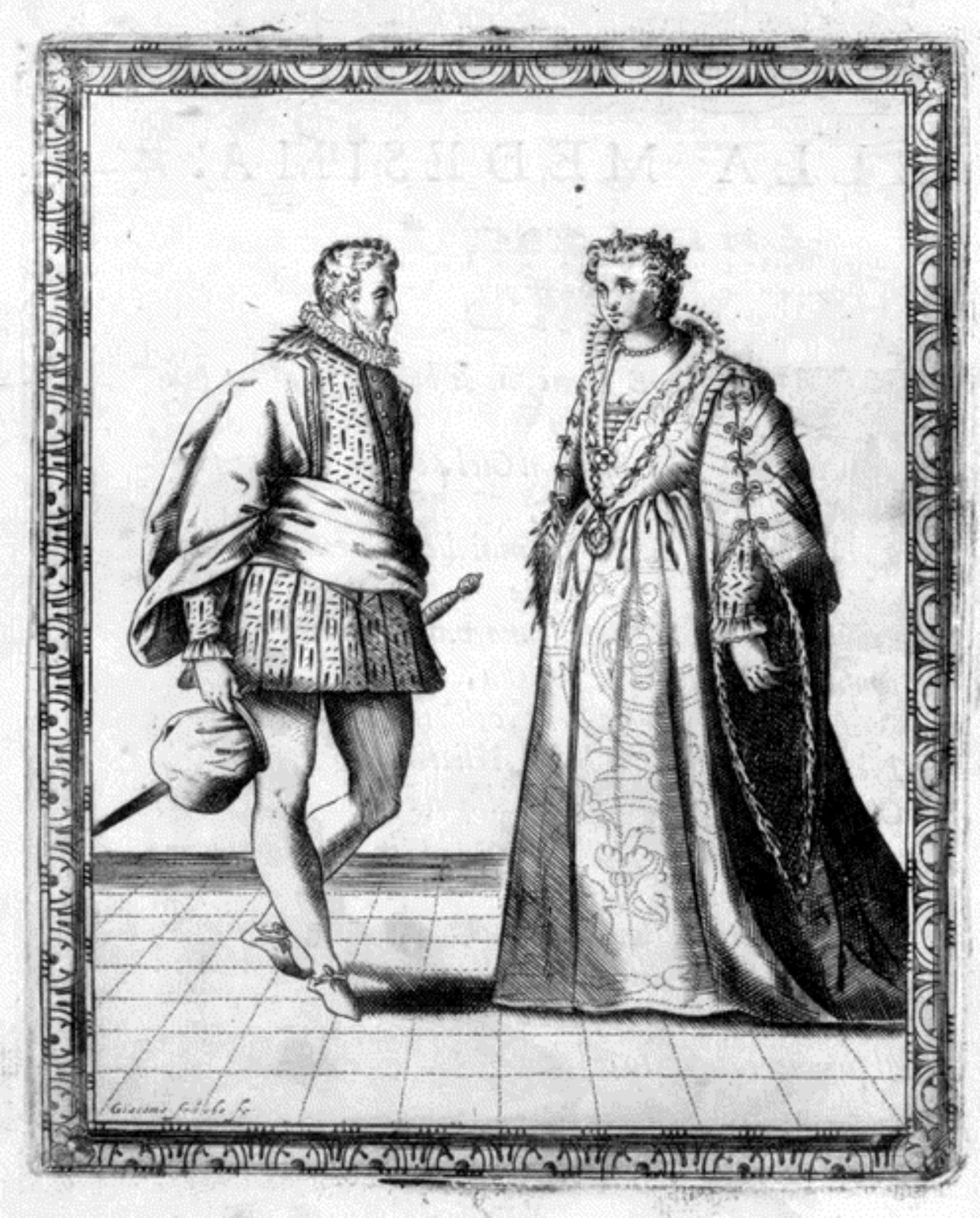 Caroso — Dance Plate (plate 2) by Fabritio Caroso da Sermoneta
