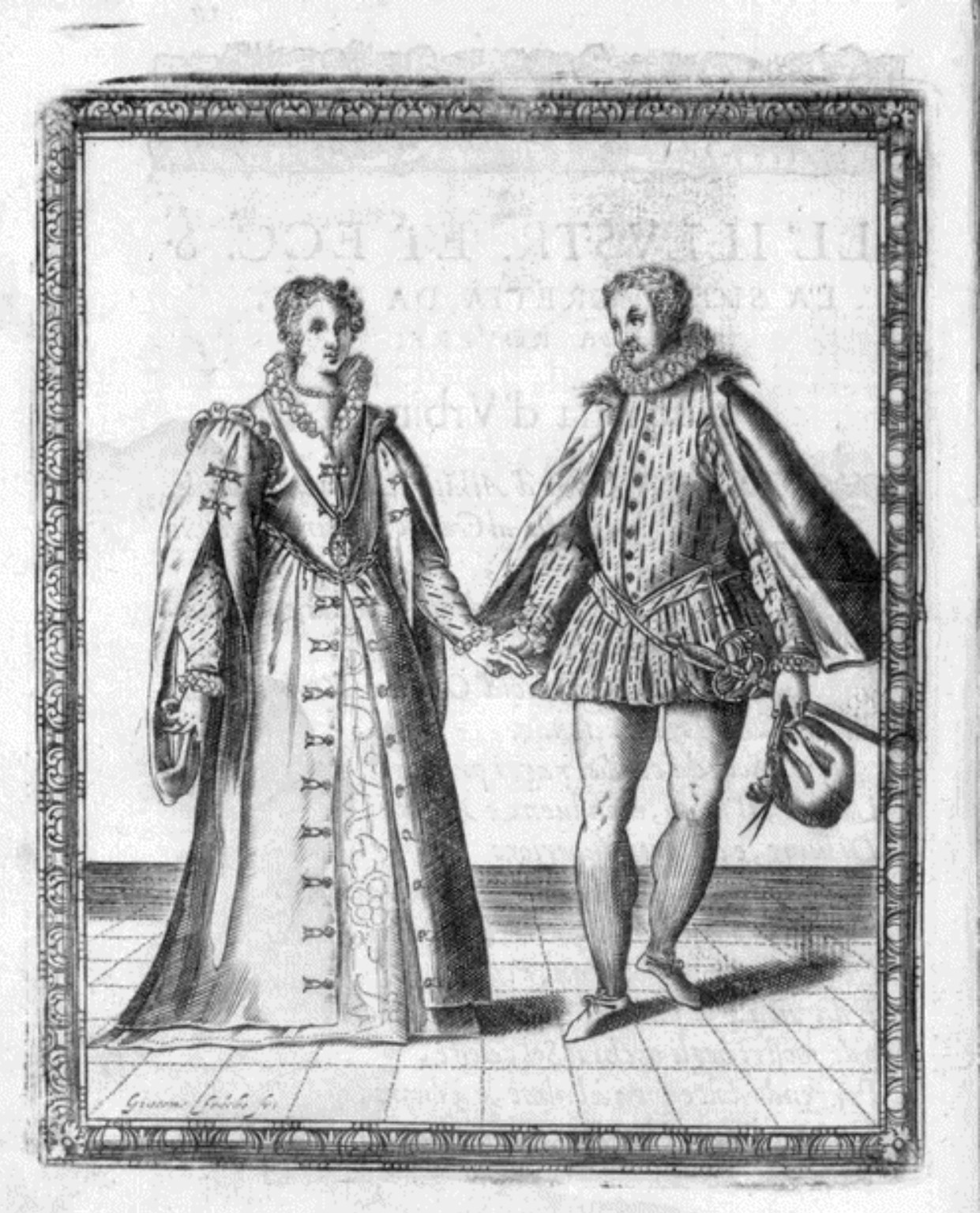 Caroso — Dance Plate (plate 6) by Fabritio Caroso da Sermoneta