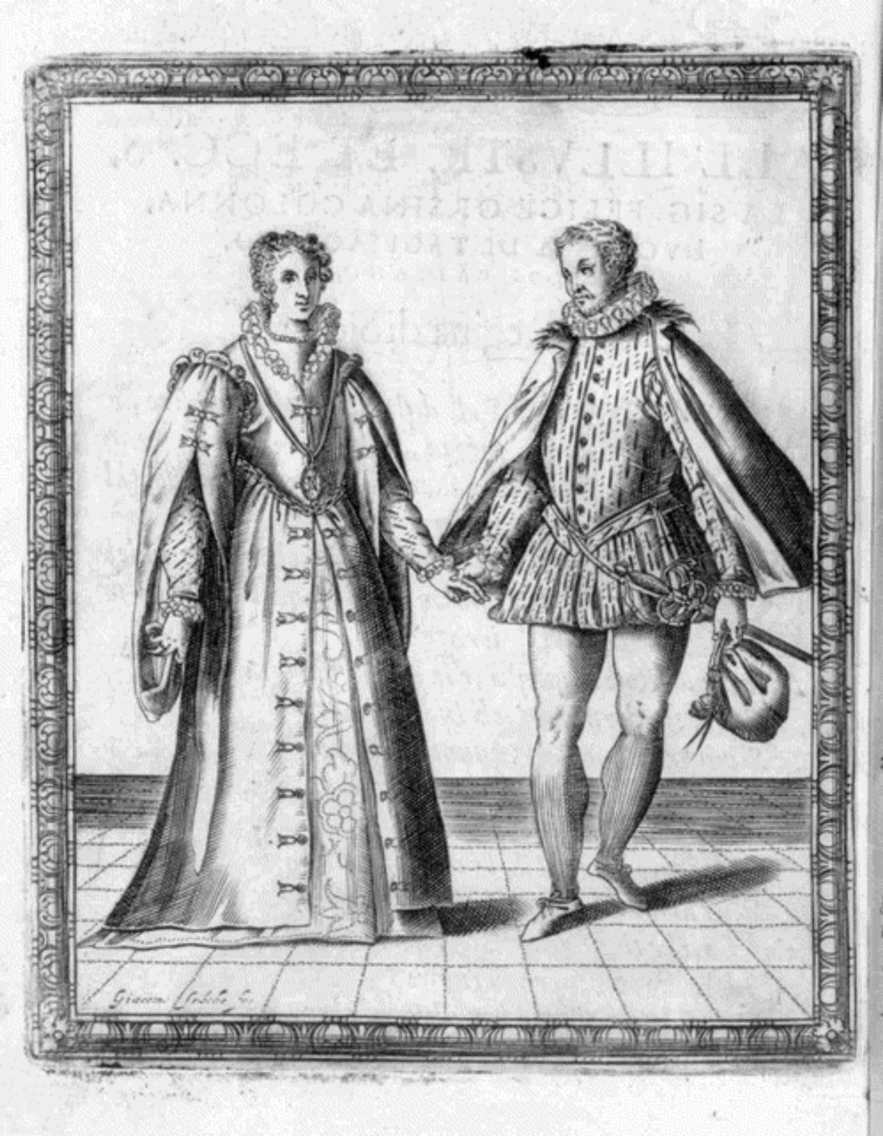 Caroso — Dance Plate (plate 7) by Fabritio Caroso da Sermoneta