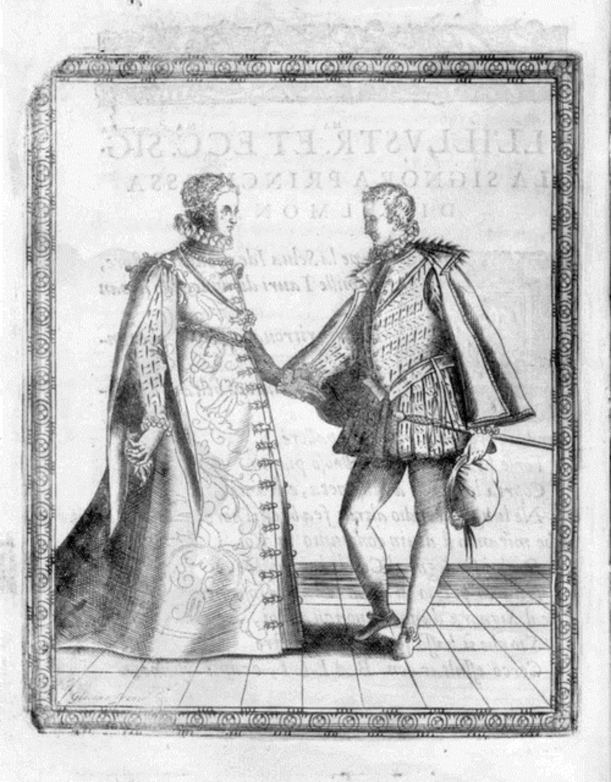 Caroso — Dance Plate (plate 14) by Fabritio Caroso da Sermoneta