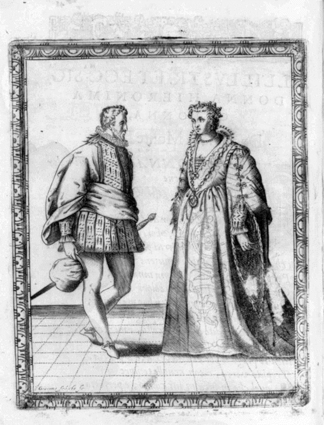 Caroso — Dance Plate (plate 16) by Fabritio Caroso da Sermoneta