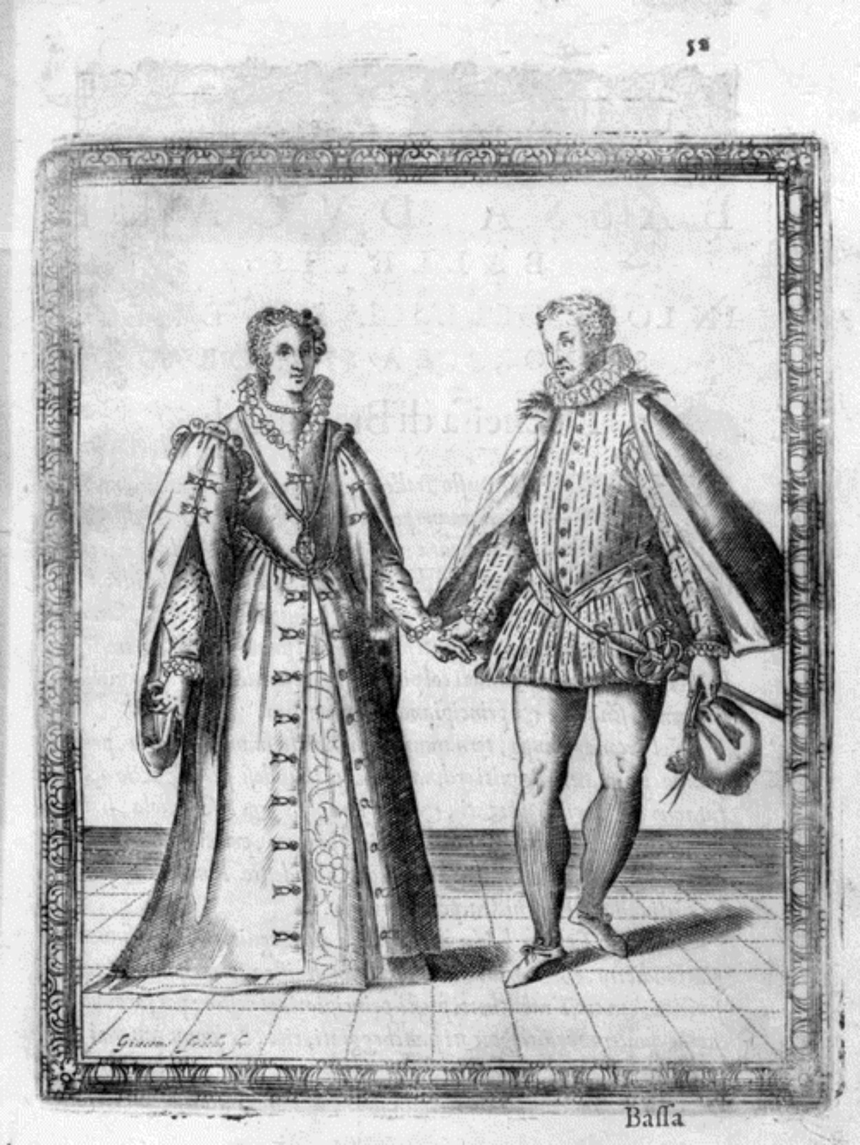 Caroso — Dance Plate (plate 18) by Fabritio Caroso da Sermoneta