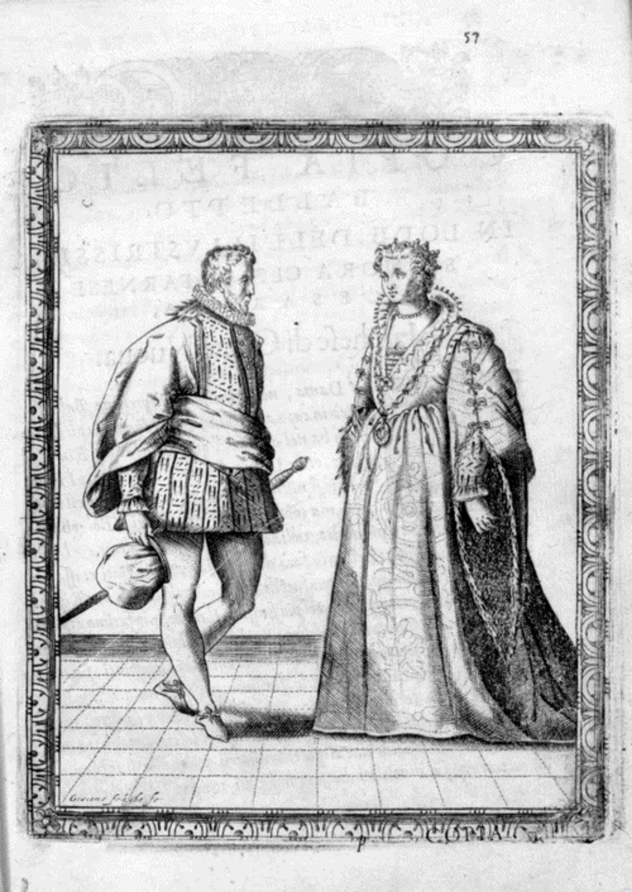 Caroso — Dance Plate (plate 20) by Fabritio Caroso da Sermoneta