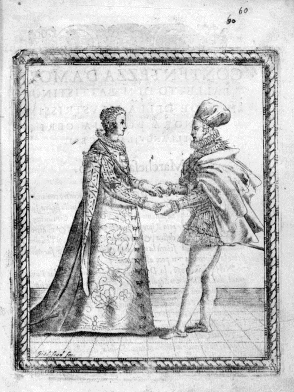 Caroso — Dance Plate (plate 21) by Fabritio Caroso da Sermoneta