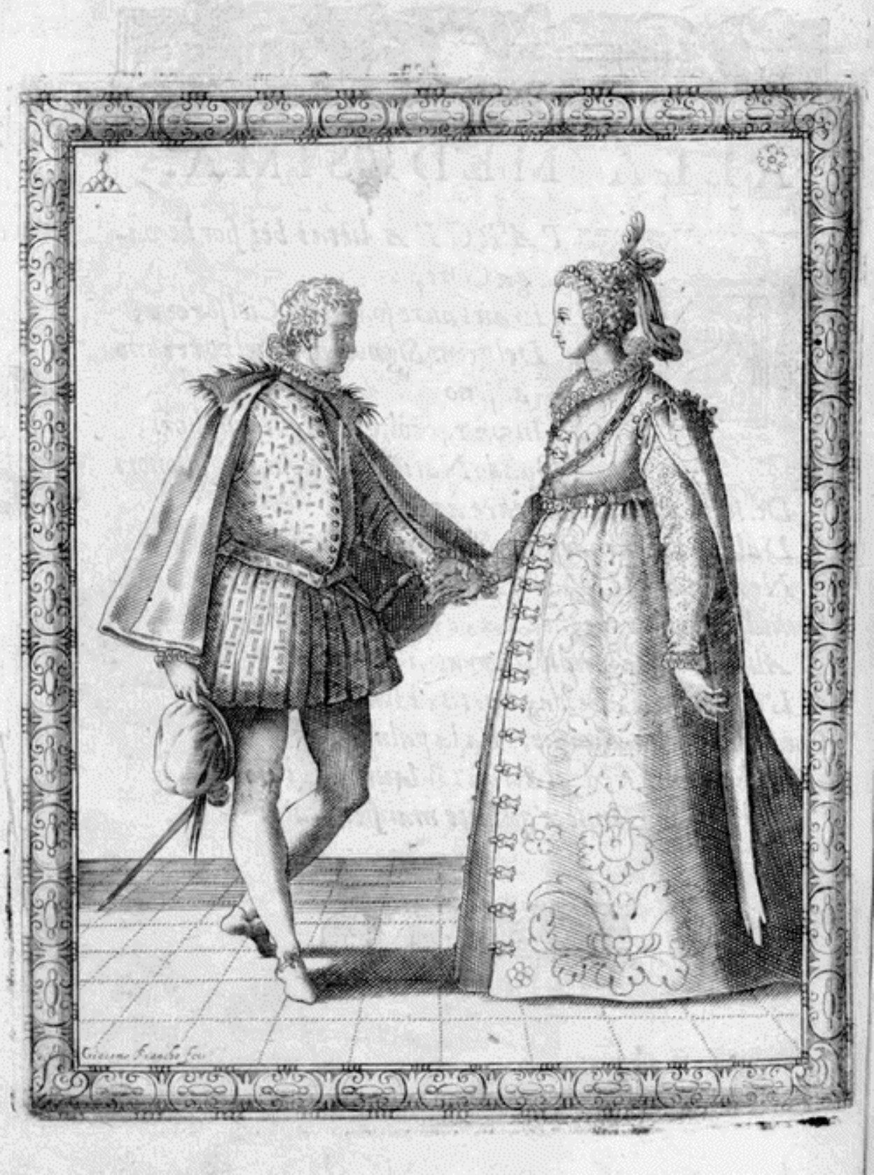 Caroso — Dance Plate (plate 22) by Fabritio Caroso da Sermoneta