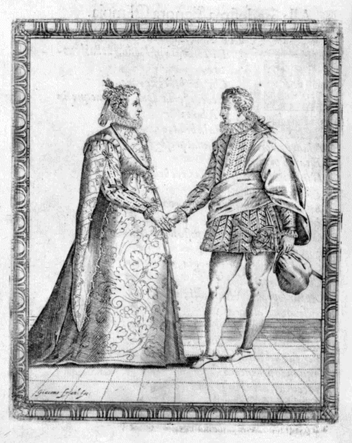 Caroso — Dance Plate (plate 23) by Fabritio Caroso da Sermoneta