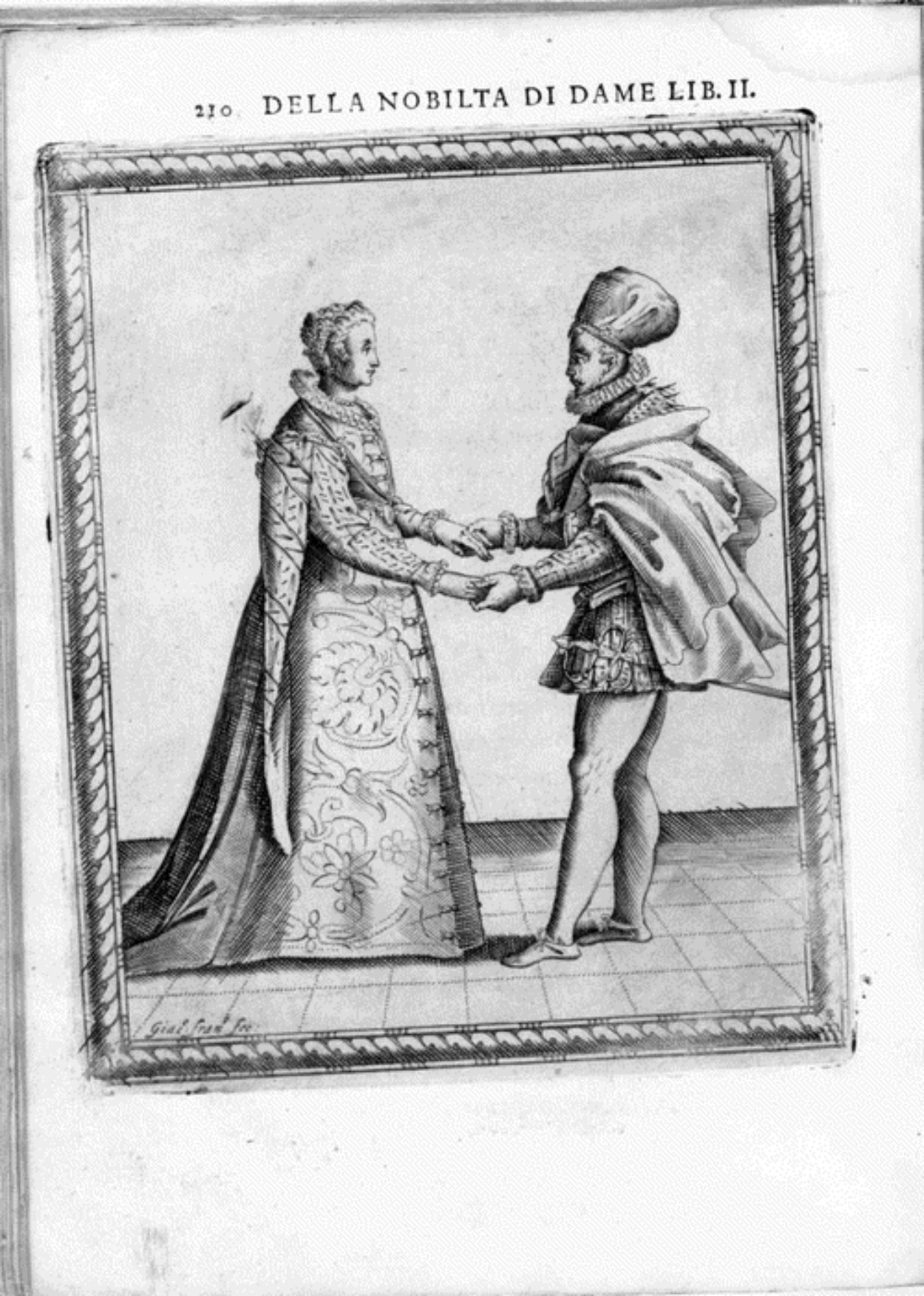 Caroso Nobiltà — Dance Plate (plate 20) by Fabritio Caroso da Sermoneta