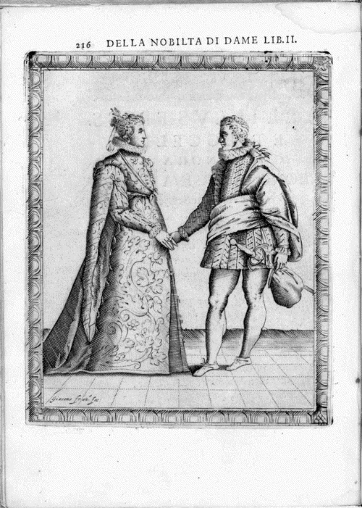Caroso Nobiltà — Dance Plate (plate 21) by Fabritio Caroso da Sermoneta