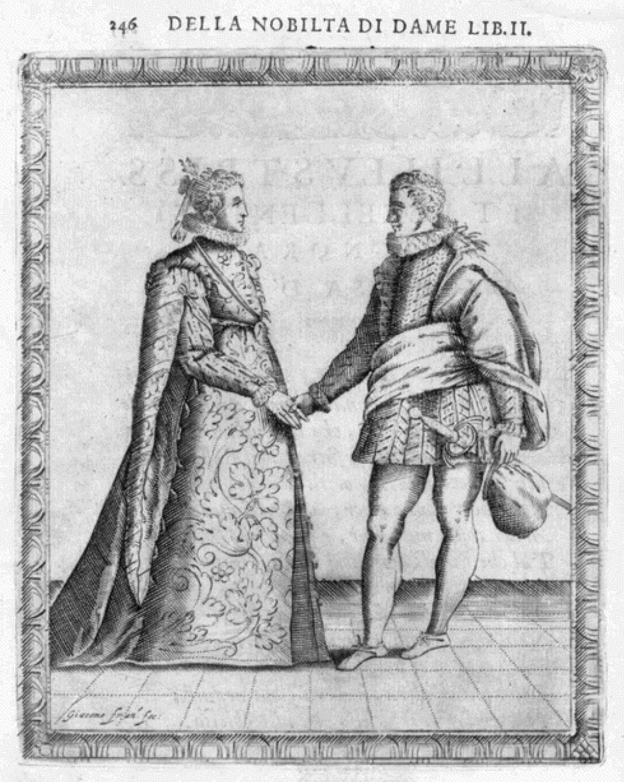 Caroso Nobiltà — Dance Plate (plate 26) by Fabritio Caroso da Sermoneta