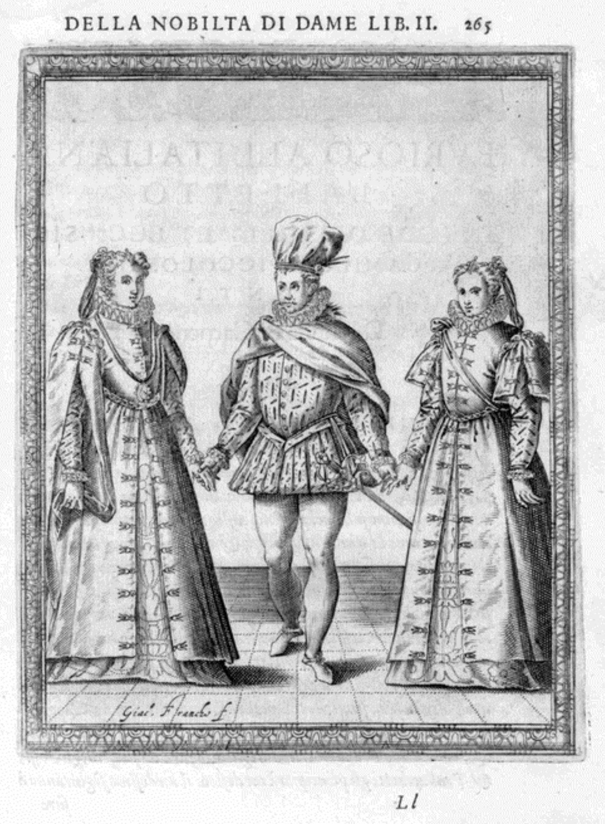 Caroso Nobiltà — Dance Plate (plate 30) by Fabritio Caroso da Sermoneta