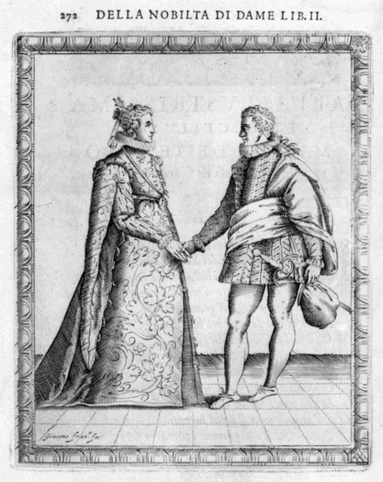 Caroso Nobiltà — Dance Plate (plate 31) by Fabritio Caroso da Sermoneta