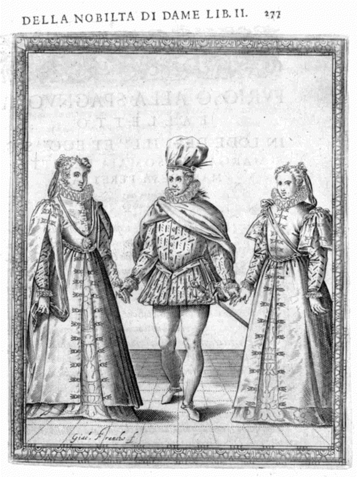 Caroso Nobiltà — Dance Plate (plate 32) by Fabritio Caroso da Sermoneta