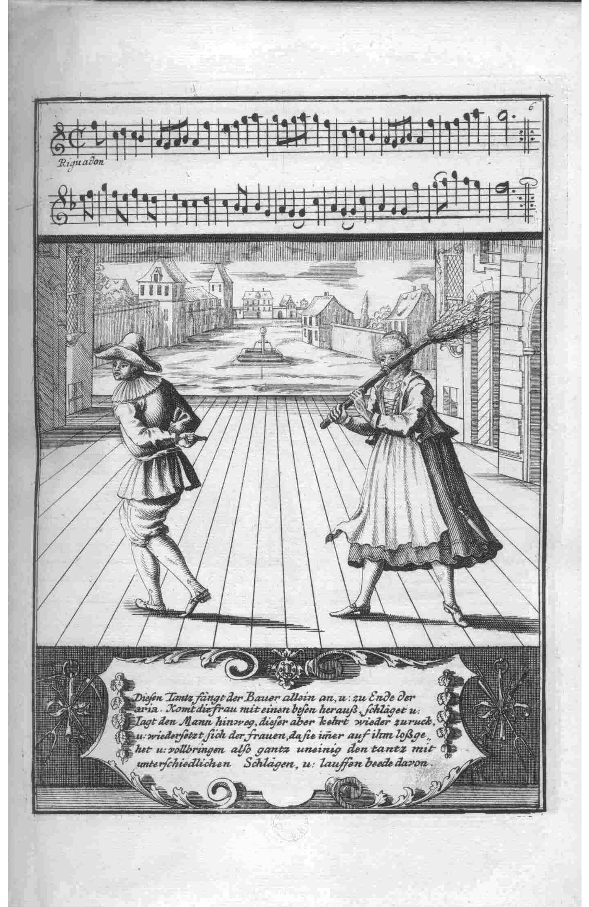 Combat/Duel — Plate 5 by Gregorio Lambranzi