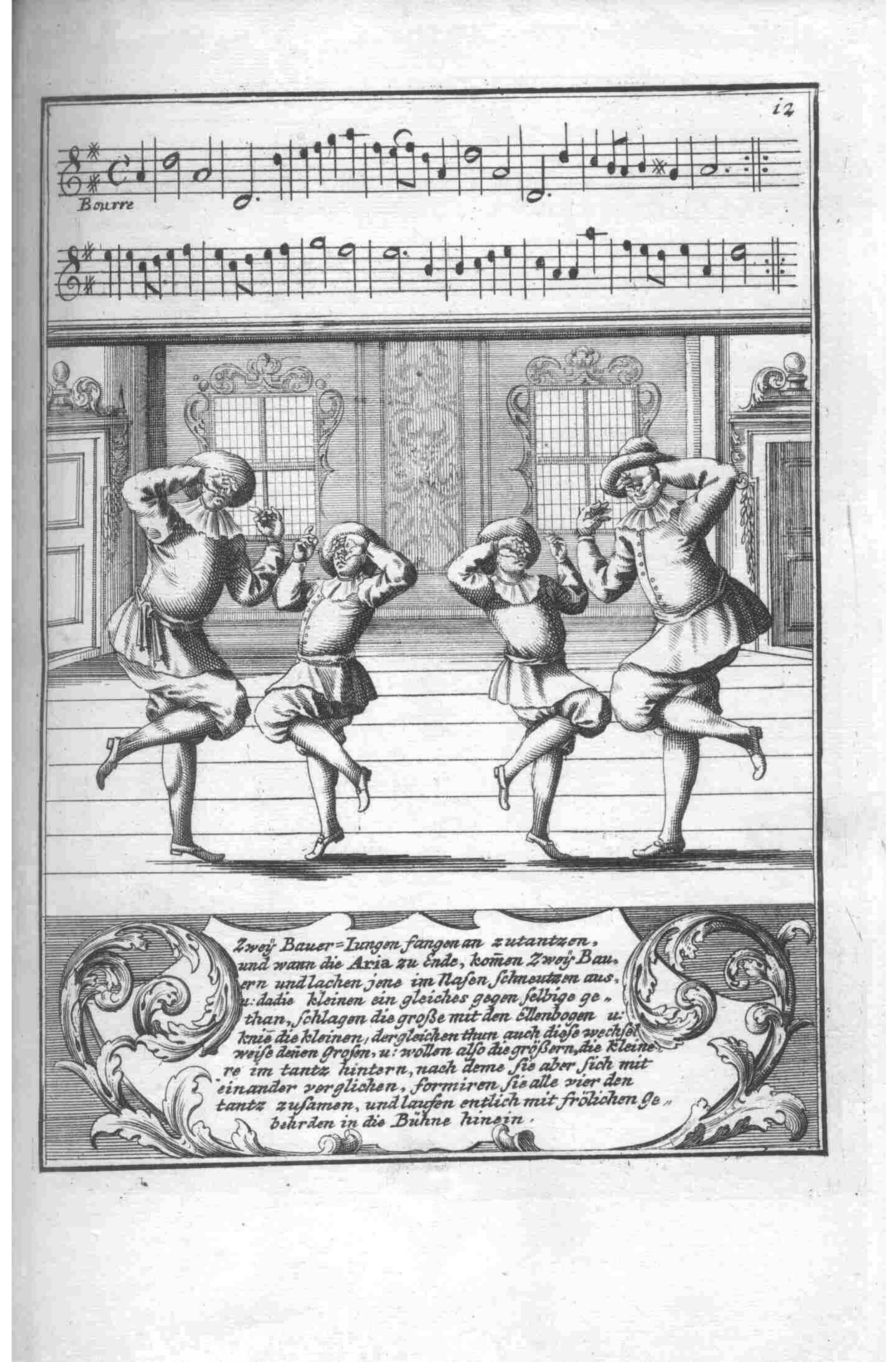 Acrobatic — Plate 11 by Gregorio Lambranzi