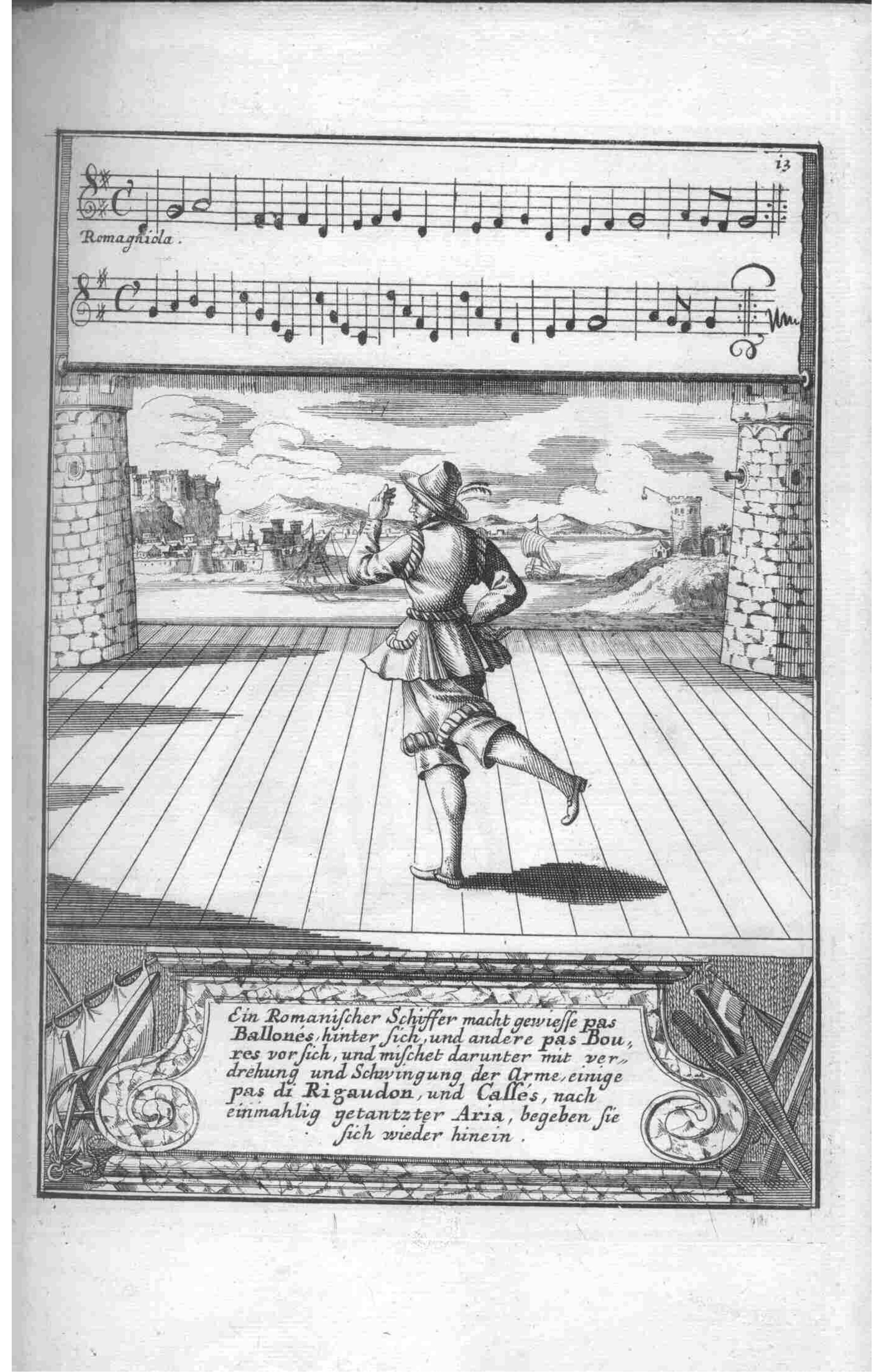 Comic Character — Plate 12 by Gregorio Lambranzi