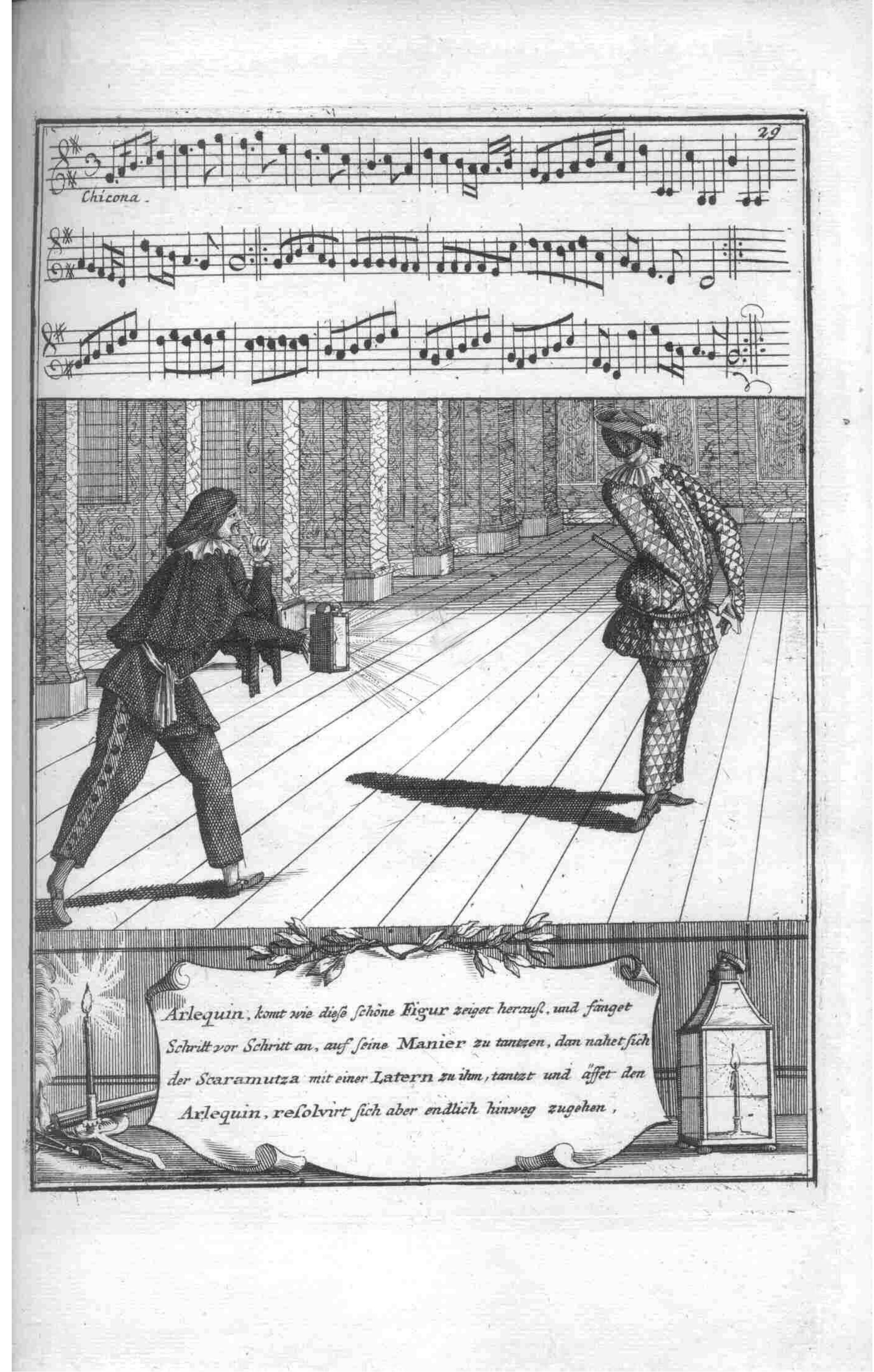 Combat/Duel — Plate 28 by Gregorio Lambranzi