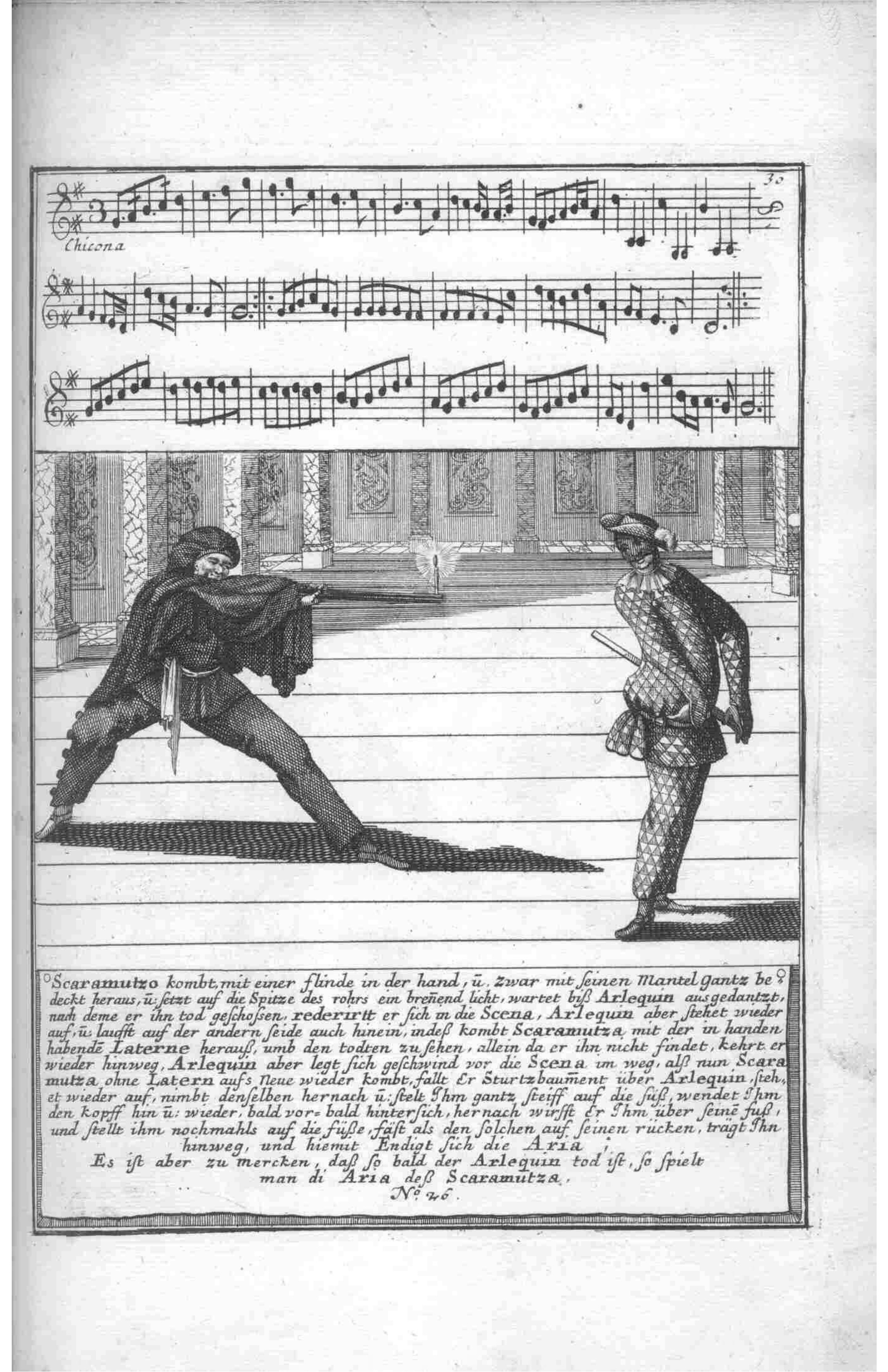 Combat/Duel — Plate 29 by Gregorio Lambranzi