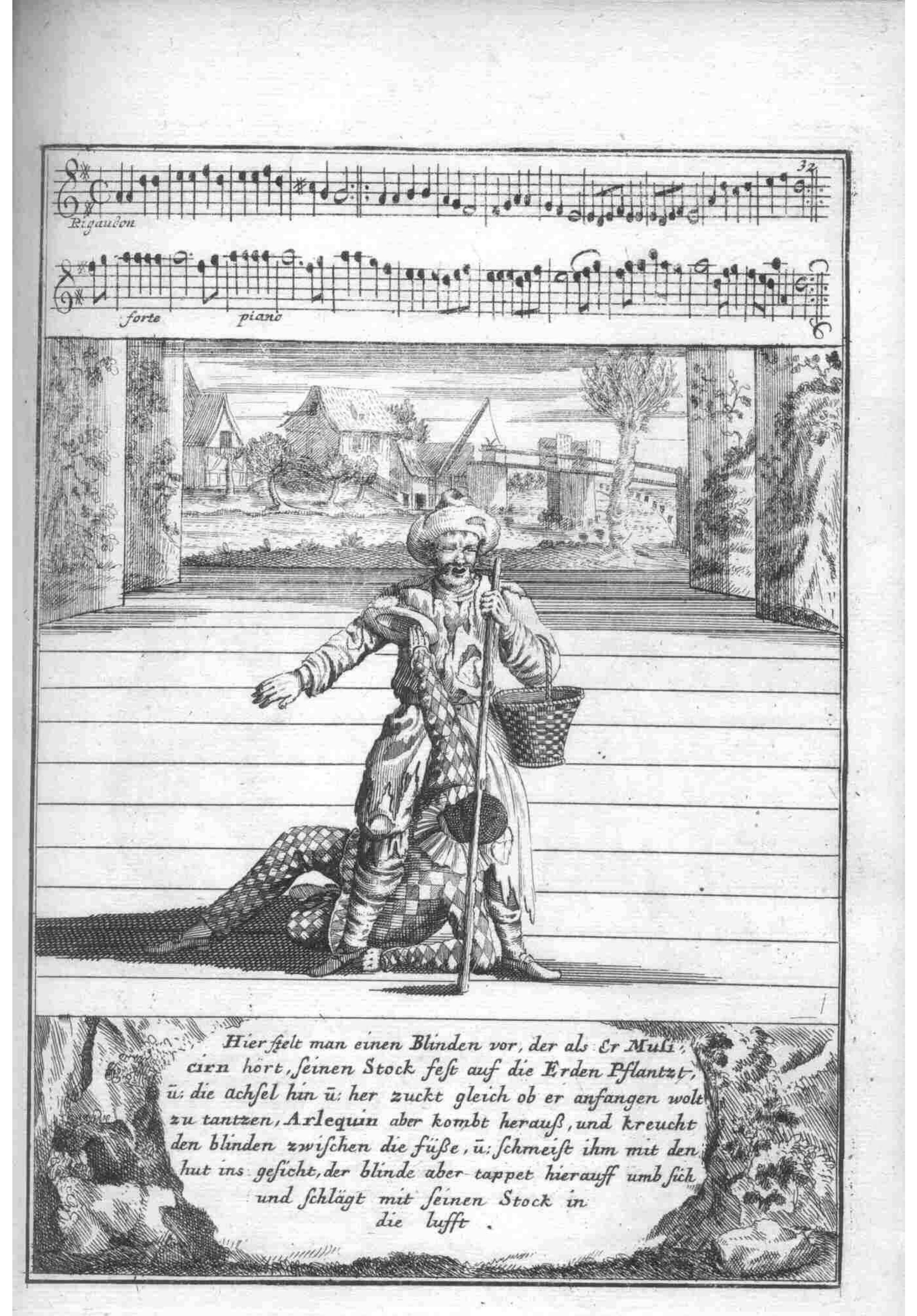 Solo Dancer — Plate 31 by Gregorio Lambranzi