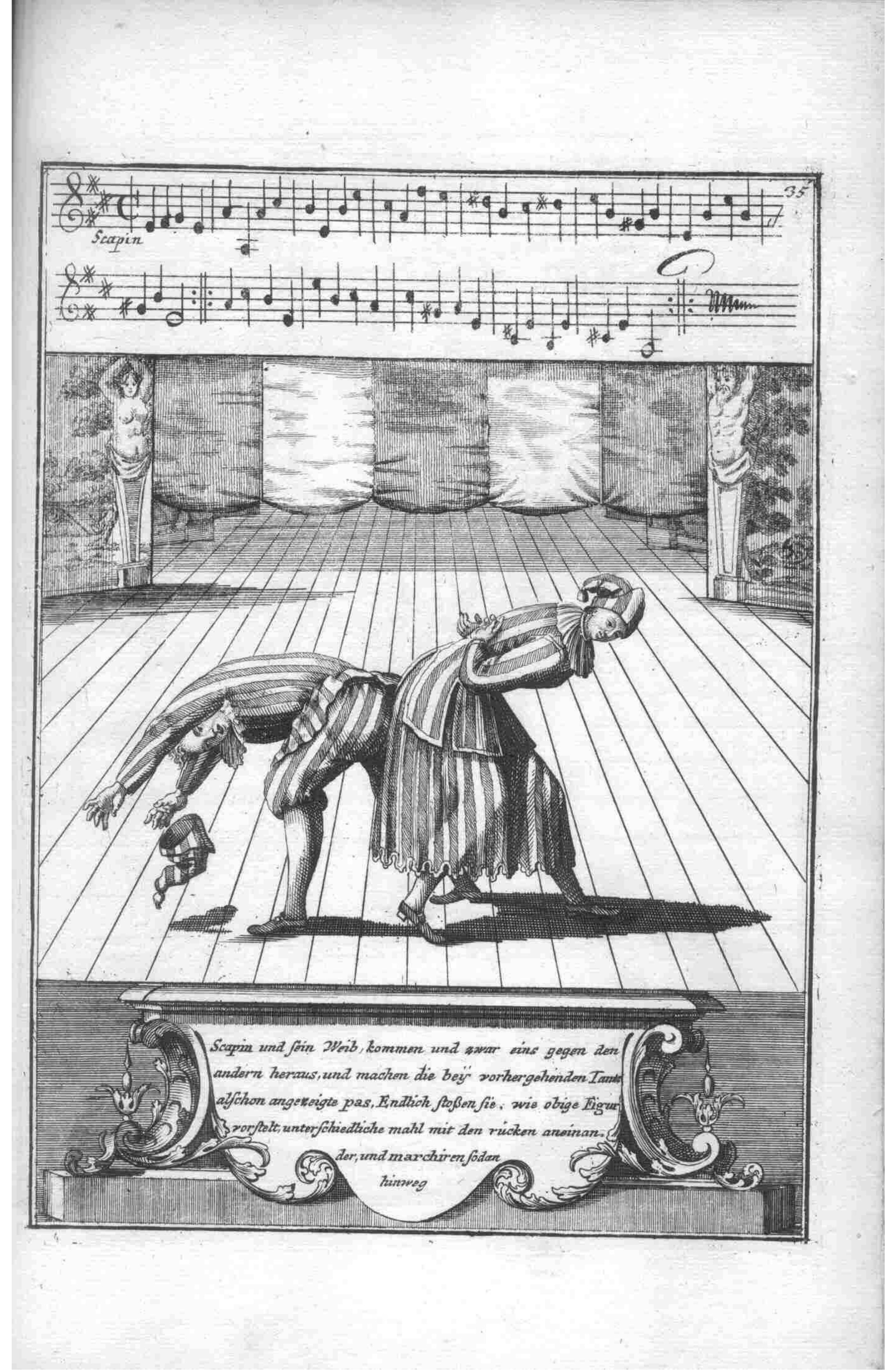 Combat/Duel — Plate 34 by Gregorio Lambranzi