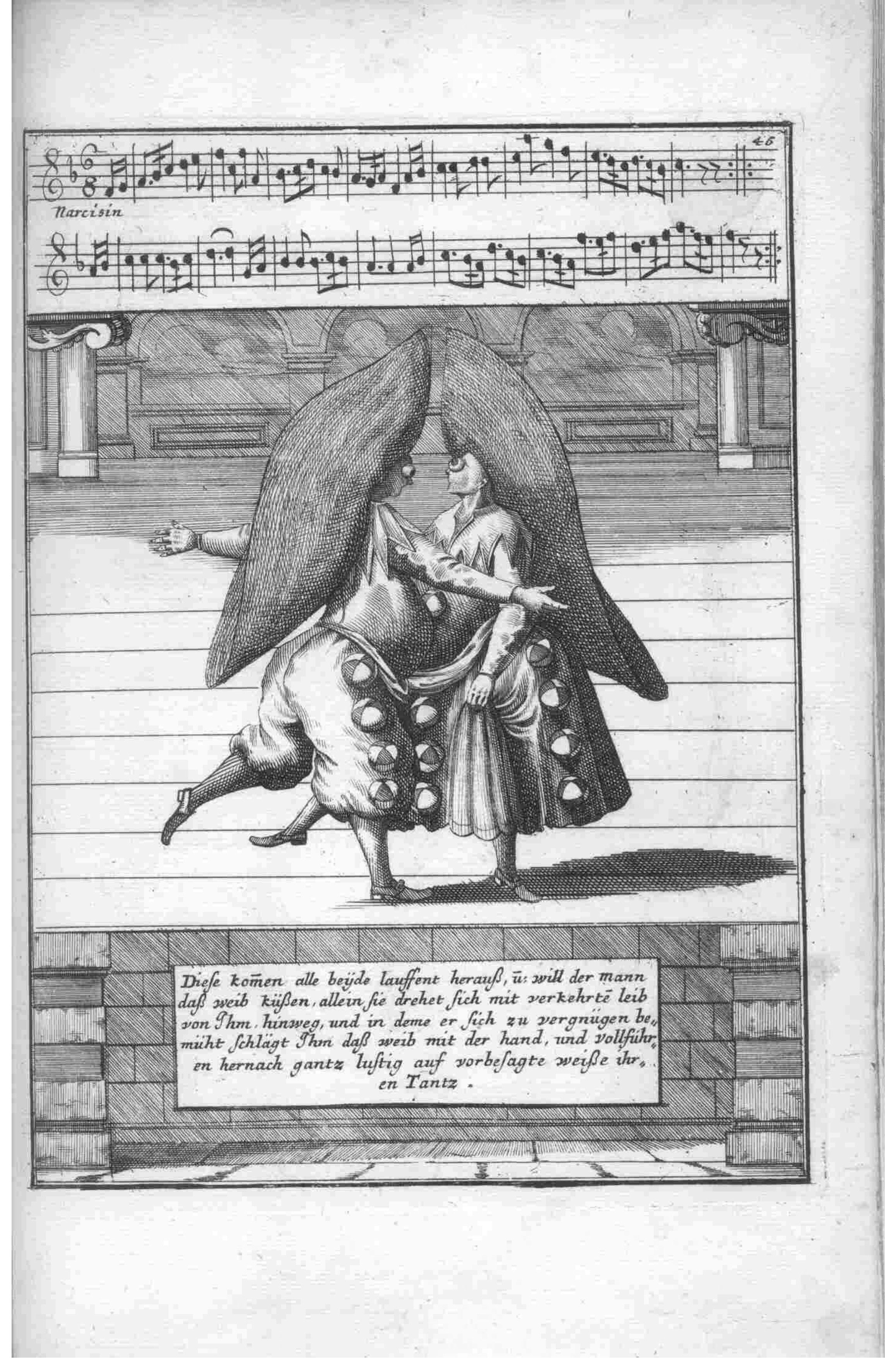 Grotesque — Plate 45 by Gregorio Lambranzi