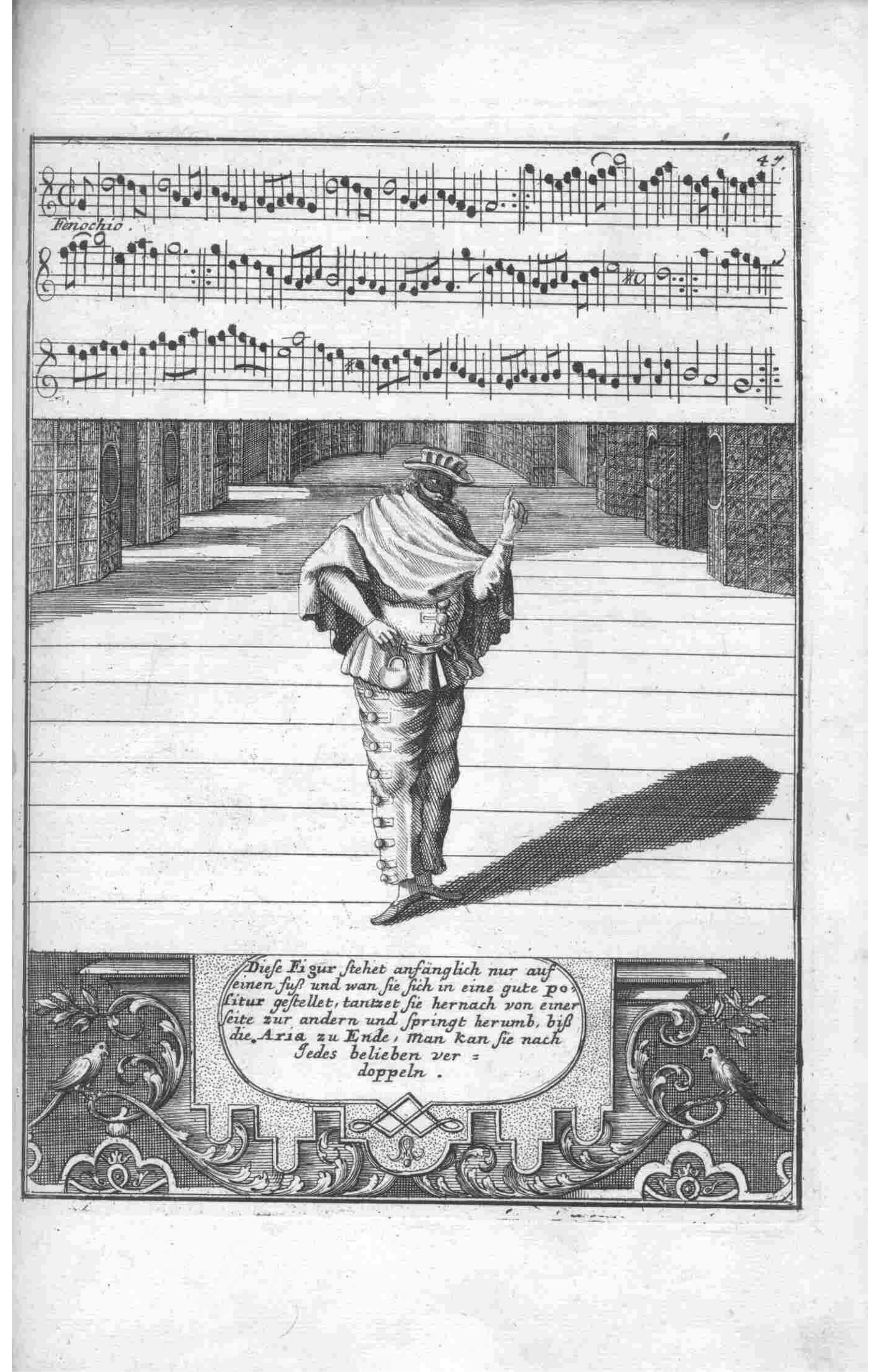 Solo Dancer — Plate 46 by Gregorio Lambranzi