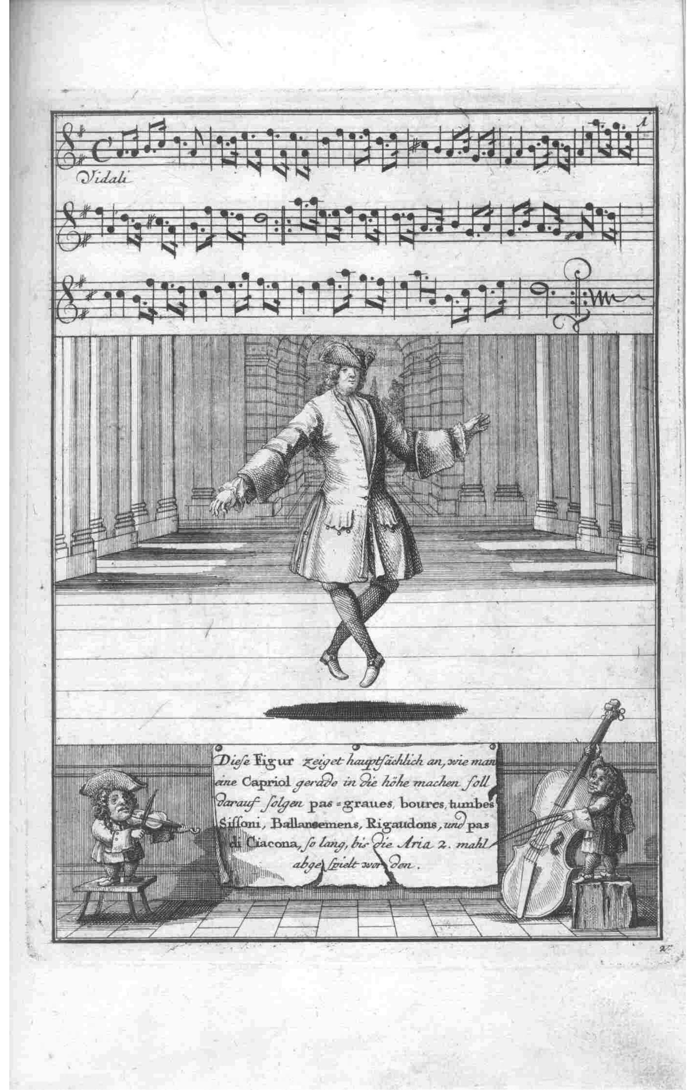 Acrobatic — Plate 51 by Gregorio Lambranzi