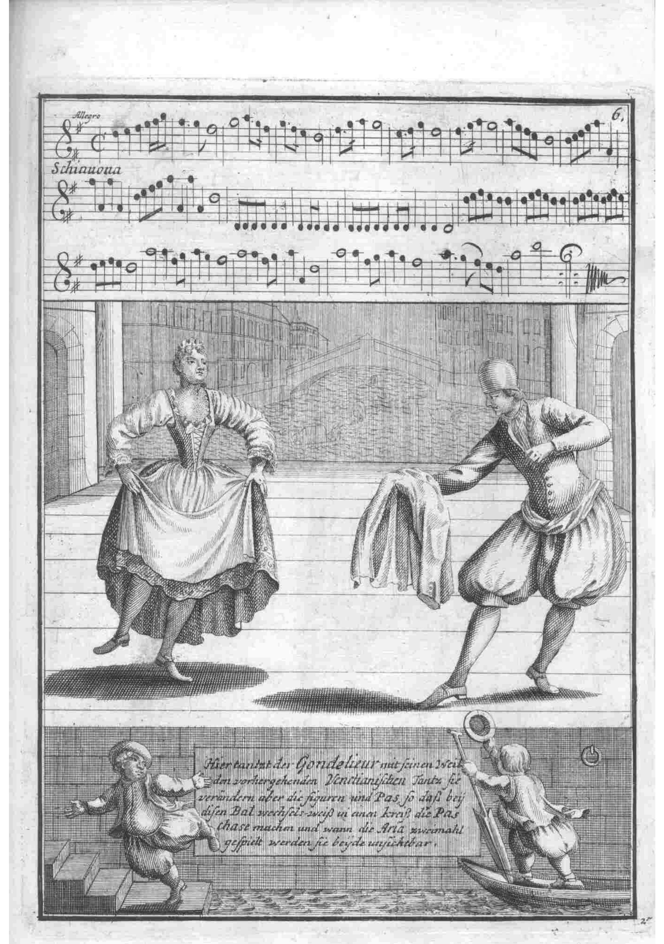 Combat/Duel — Plate 56 by Gregorio Lambranzi