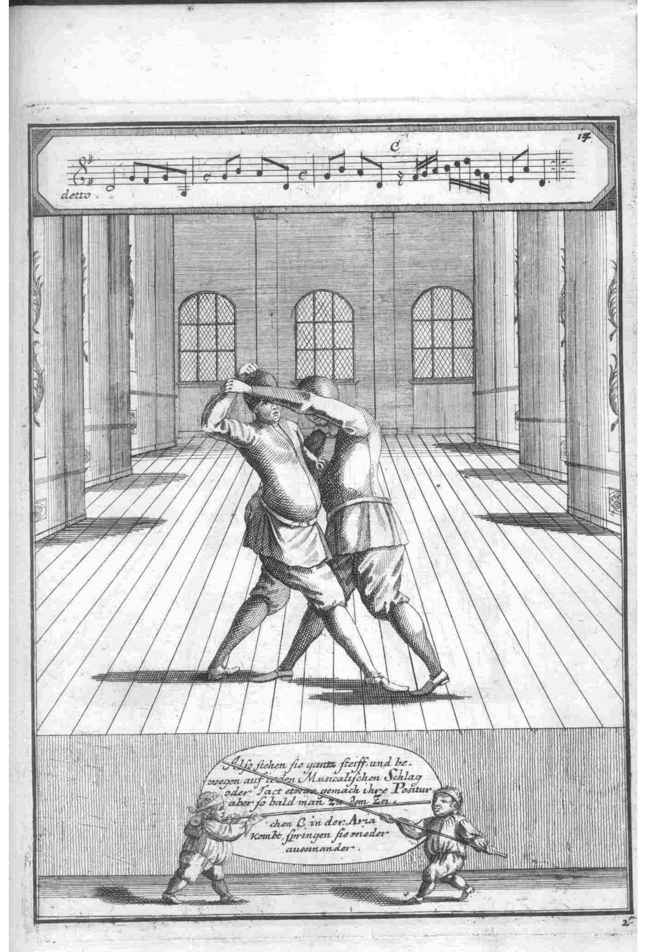 Combat/Duel — Plate 64 by Gregorio Lambranzi