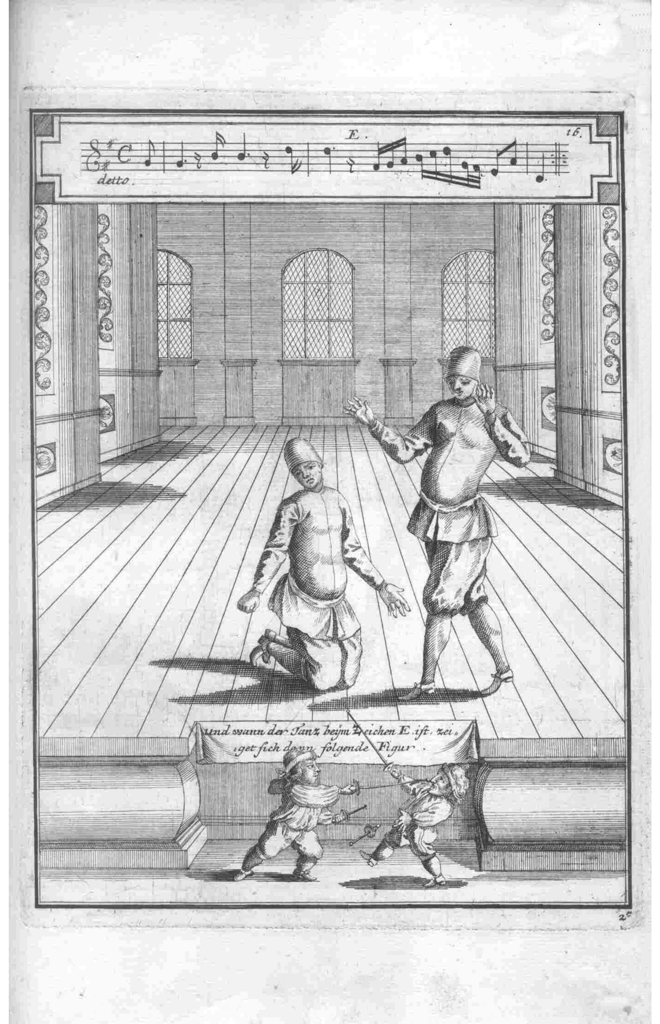Courtly Couple — Plate 66 by Gregorio Lambranzi