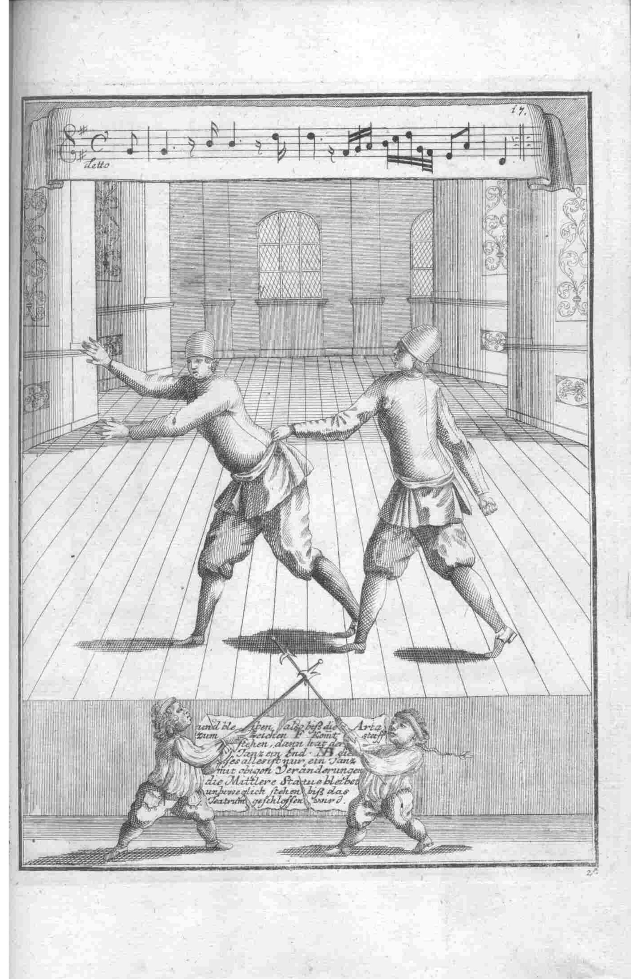 Combat/Duel — Plate 67 by Gregorio Lambranzi