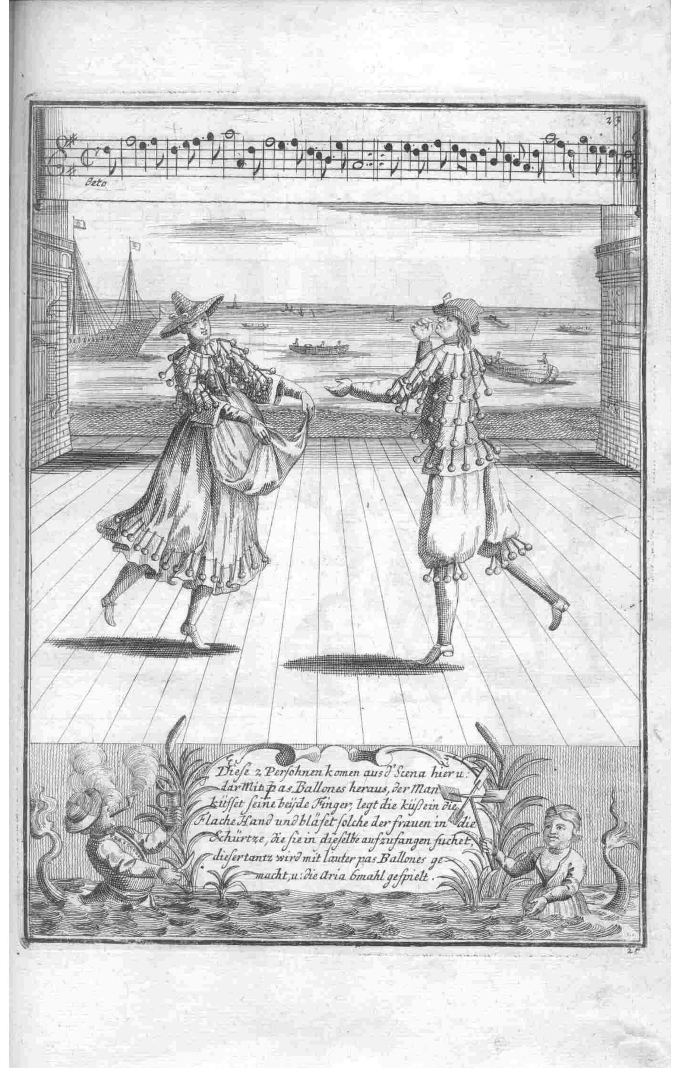 Combat/Duel — Plate 73 by Gregorio Lambranzi