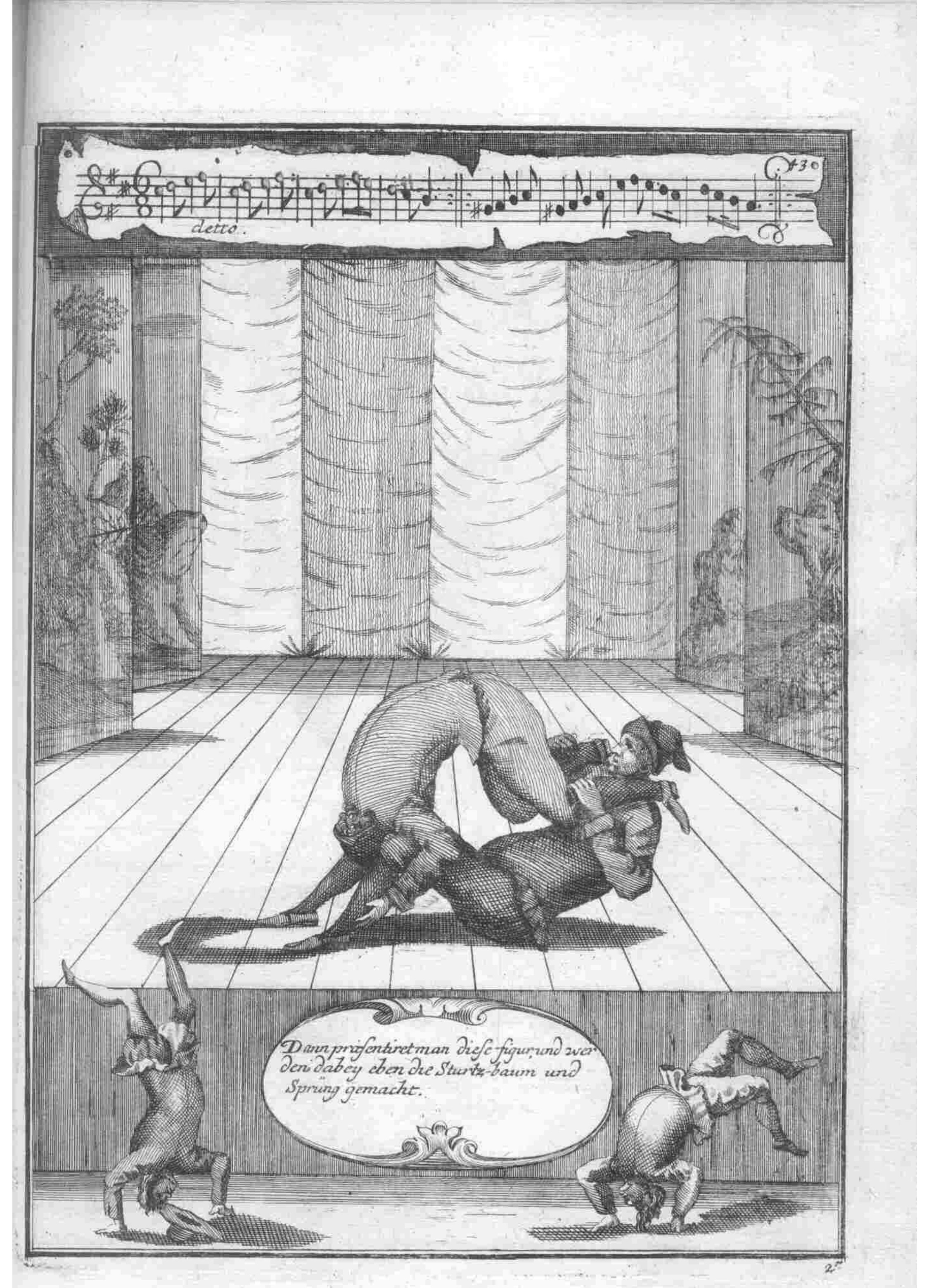 Acrobatic — Plate 93 by Gregorio Lambranzi