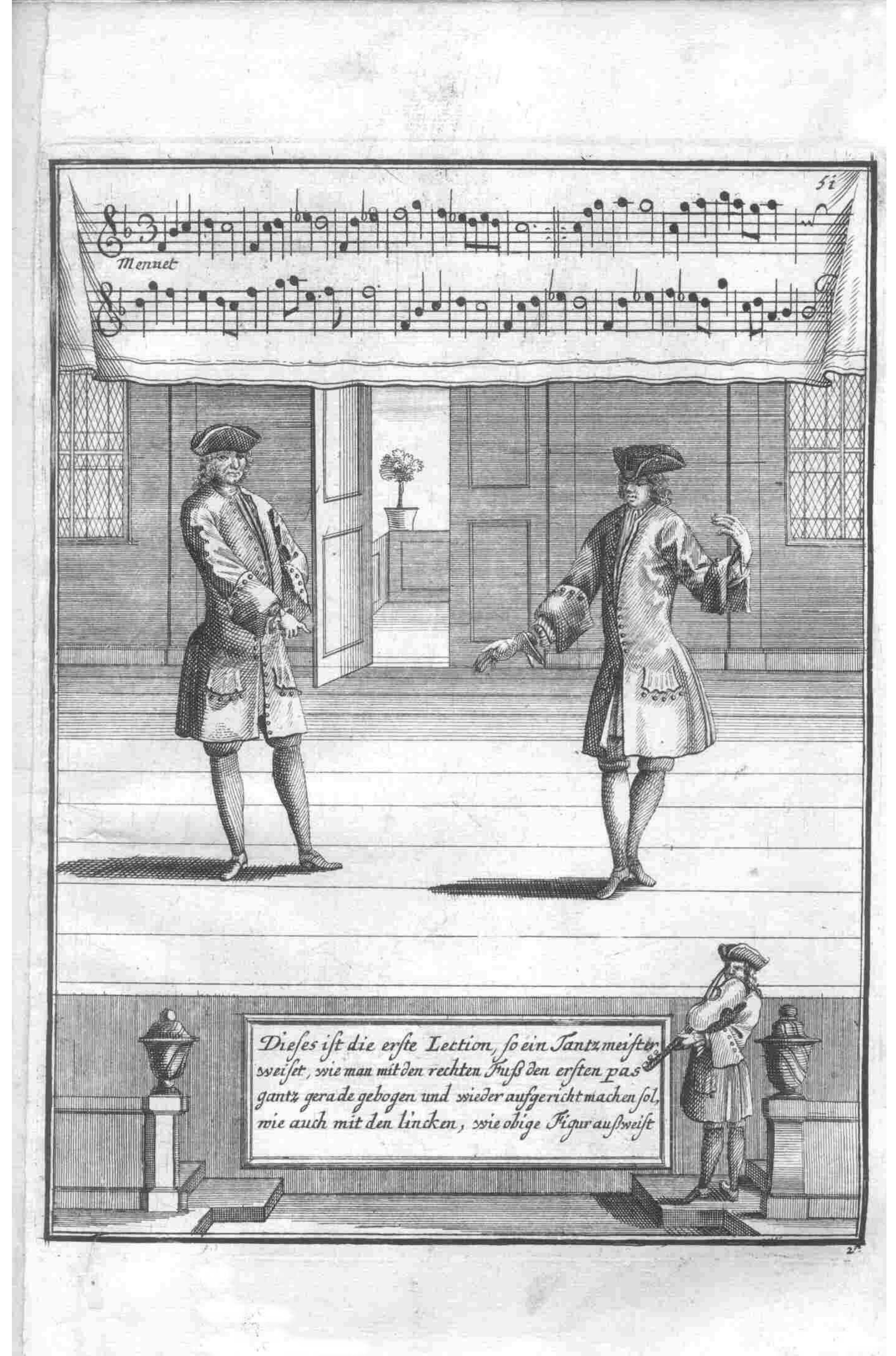 Dance Lesson — Plate 101 by Gregorio Lambranzi