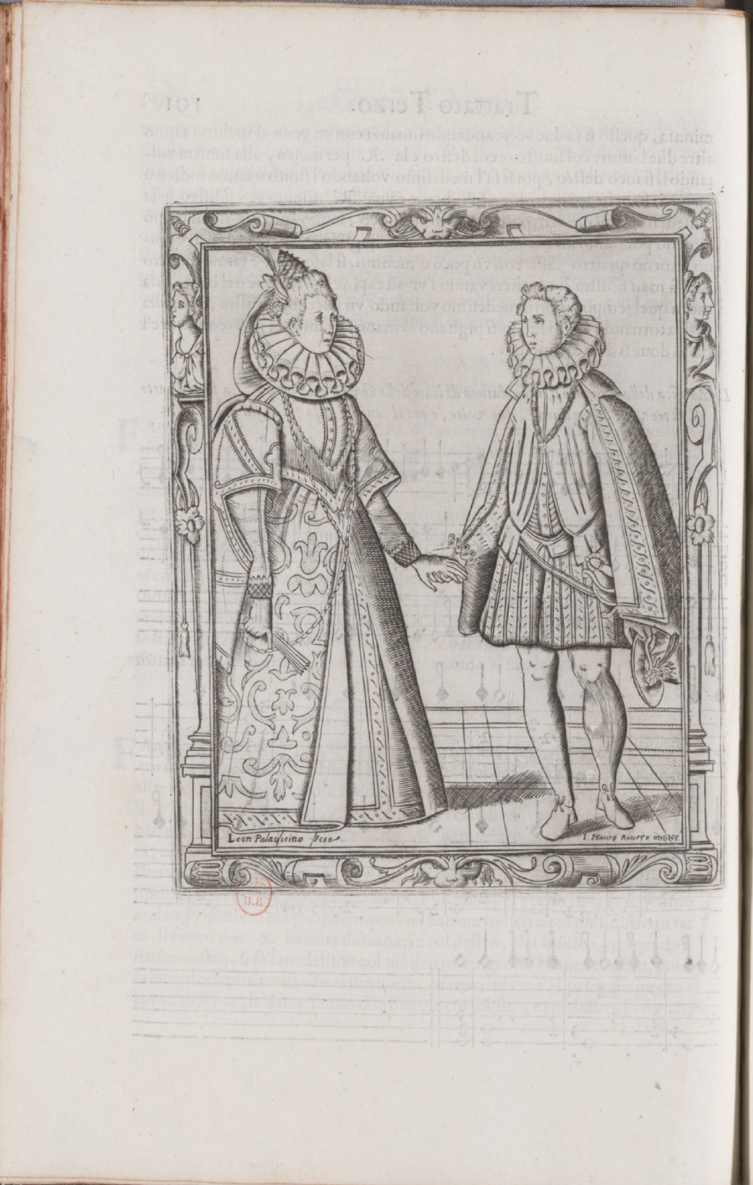 Negri — Dance Plate (plate 4) by Cesare Negri (il Trombone)
