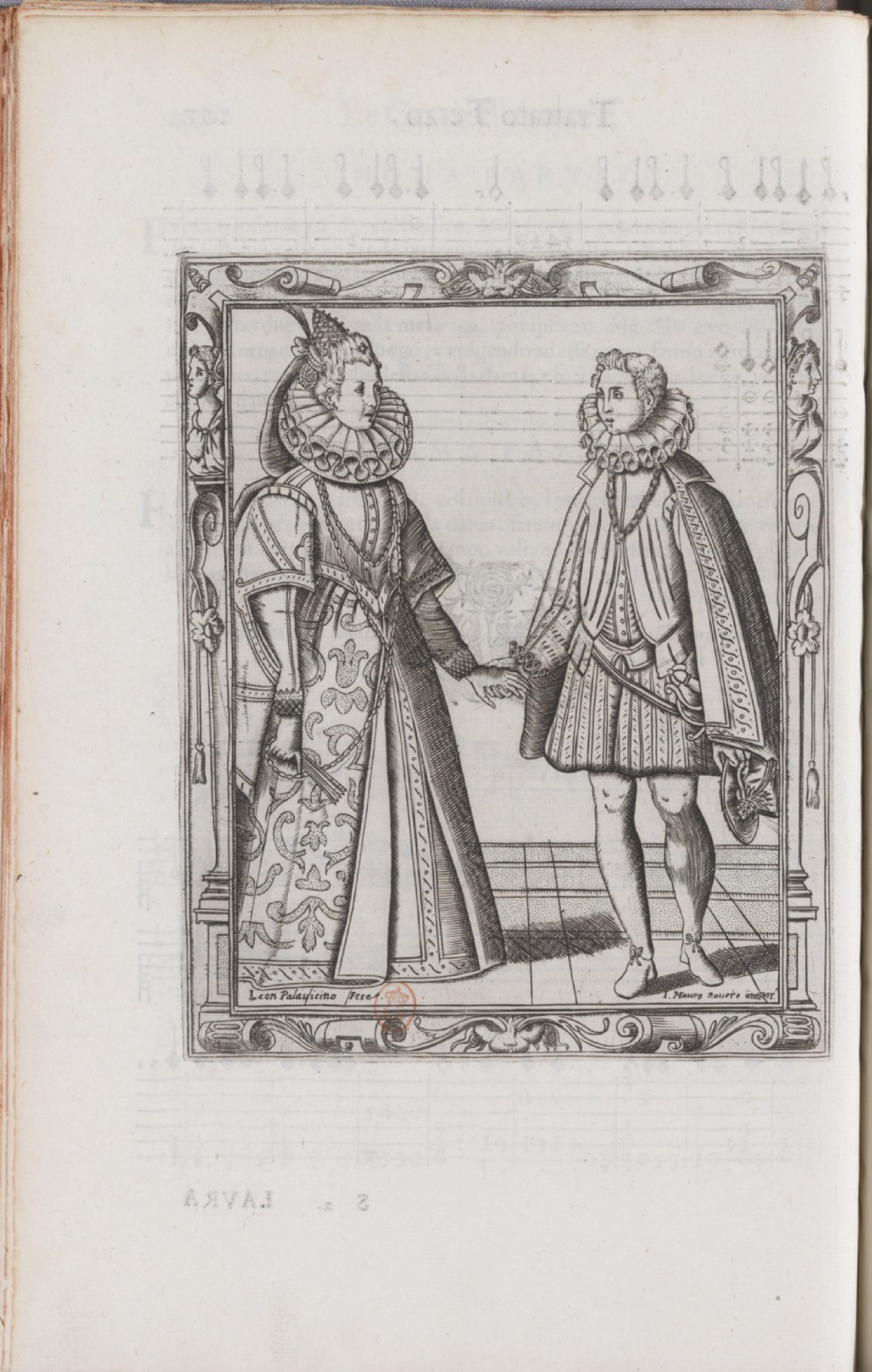 Negri — Dance Plate (plate 7) by Cesare Negri (il Trombone)