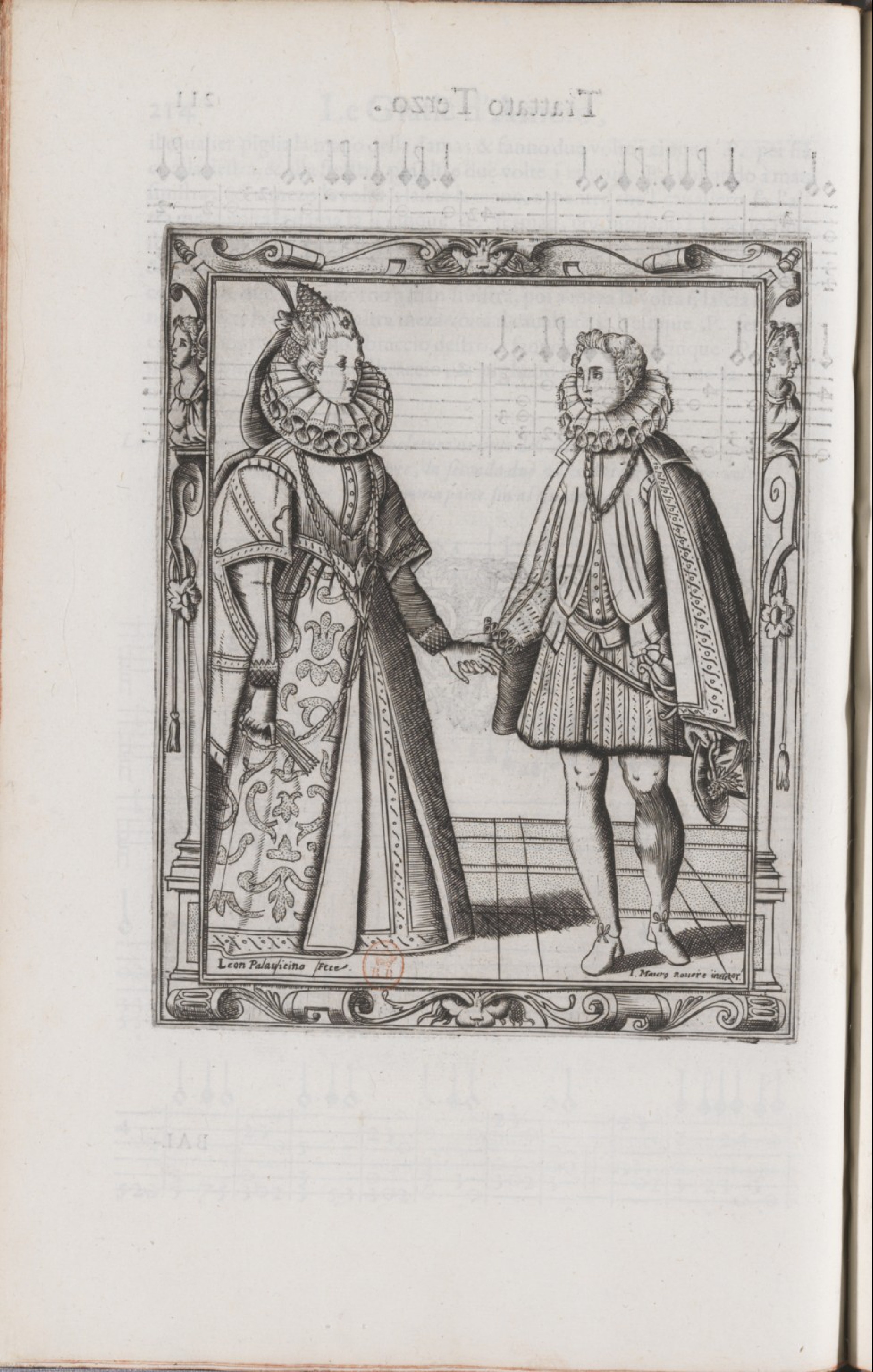Negri — Dance Plate (plate 9) by Cesare Negri (il Trombone)