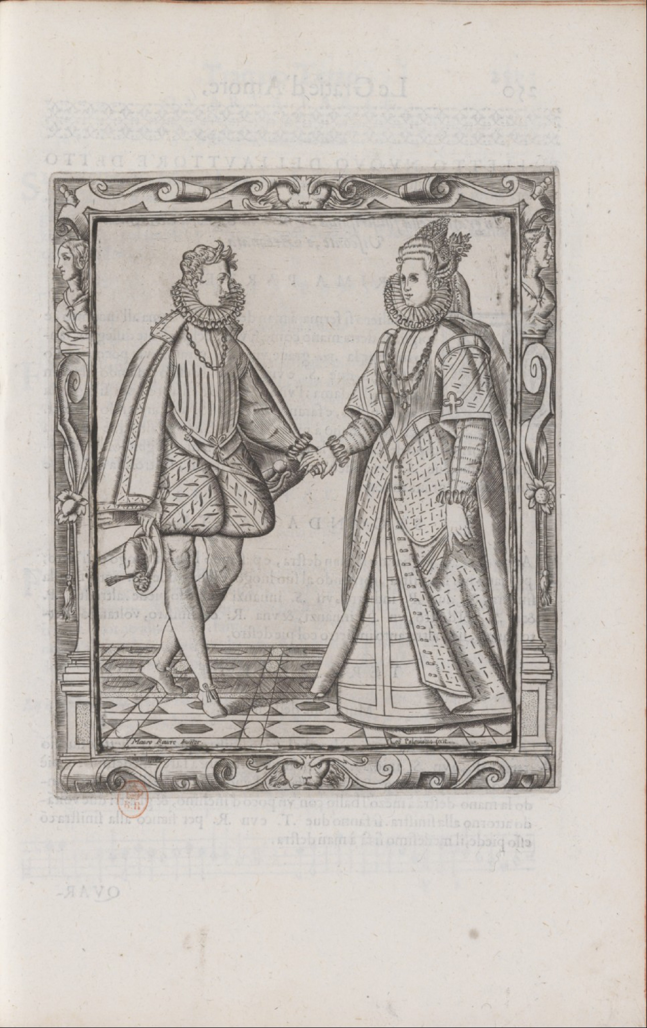 Negri — Dance Plate (plate 18) by Cesare Negri (il Trombone)