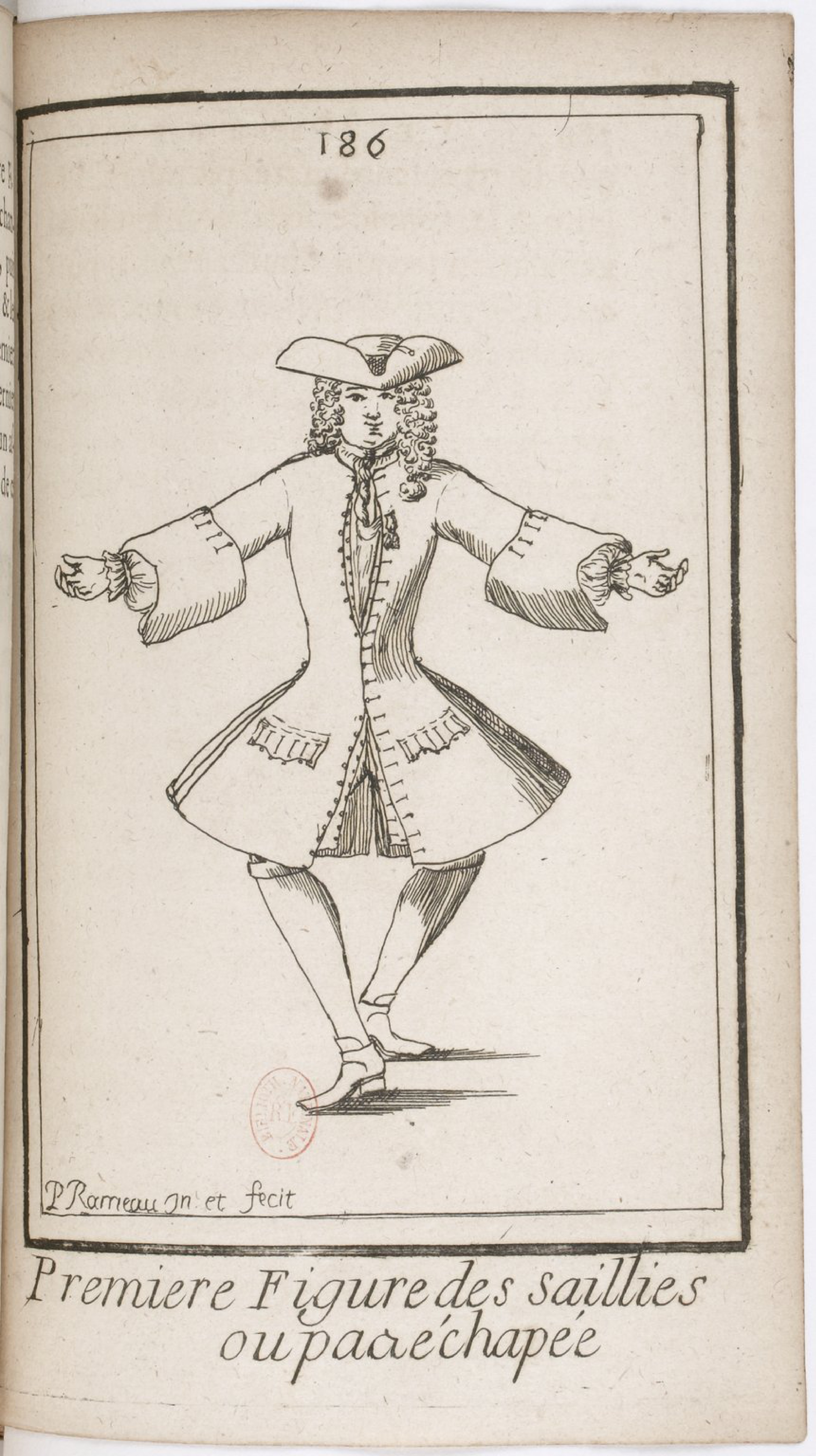 First Figure of the Saillies (Pas Échappé) by Pierre Rameau